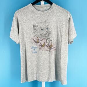 90s cat Always a Lady tshirt 1990s vintage